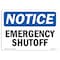 Signmission OSHA Notice, 5" Height, Emergency Shutoff Sign, 7" X 5", Landscape OS-NS-D-57-L-11907 - alternate 1